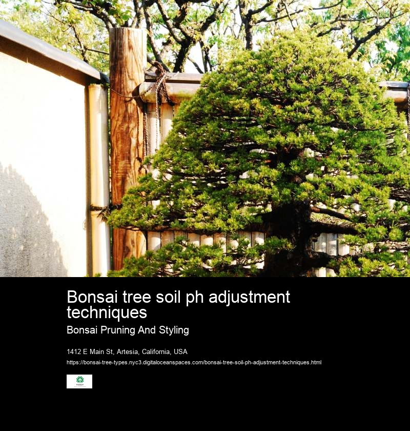 Bonsai tree soil ph adjustment techniques